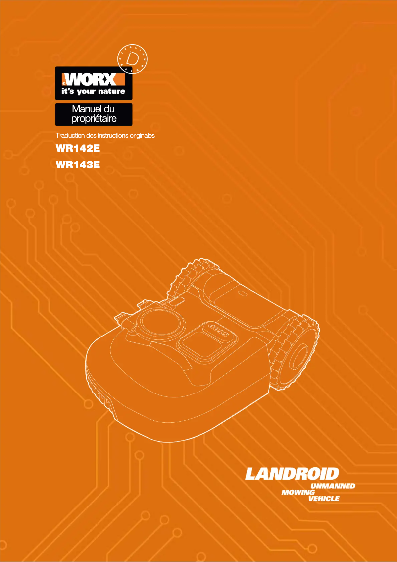 Page 1 de la notice Manuel utilisateur Worx Landroid WR143E
