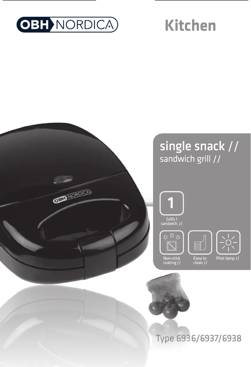 Página 1 del manual Manual de usuario OBH Nordica Single Snack