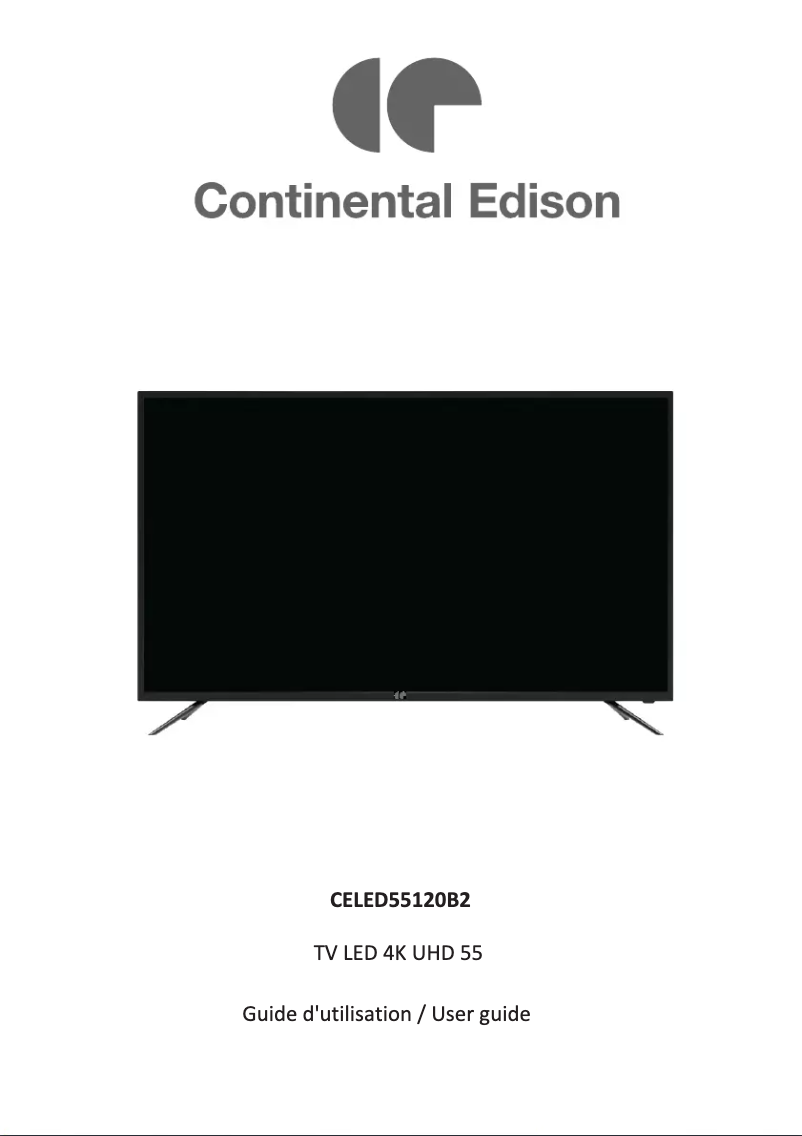 Page 1 de la notice Manuel utilisateur Continental Edison CELED55120B2