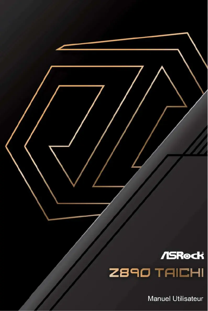 Page 1 de la notice Manuel utilisateur Asrock Z890 Taichi