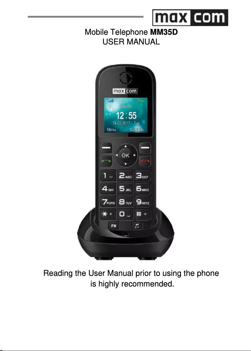 Page 1 de la notice Manuel utilisateur MaxCom Comfort MM35D