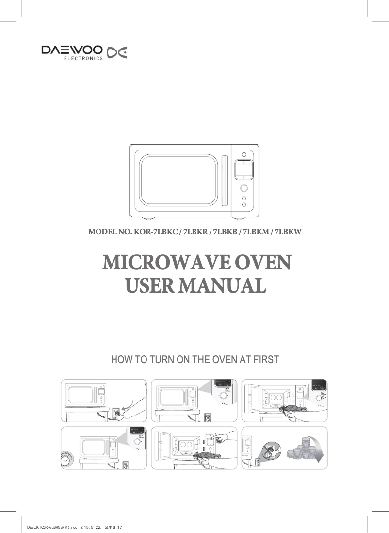 Page n°1 - Manuel utilisateur Daewoo KOR-7LBKC