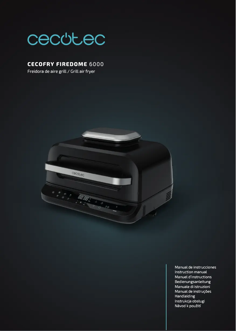 Image de la première page du manuel de l'appareil Cecofry FireDome 6000