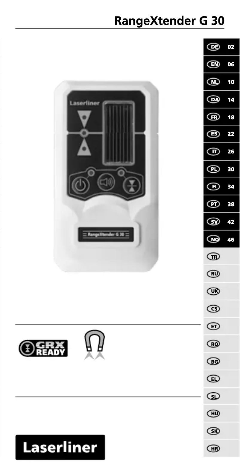 Page 1 de la notice Manuel utilisateur Laserliner RangeXtender G 30