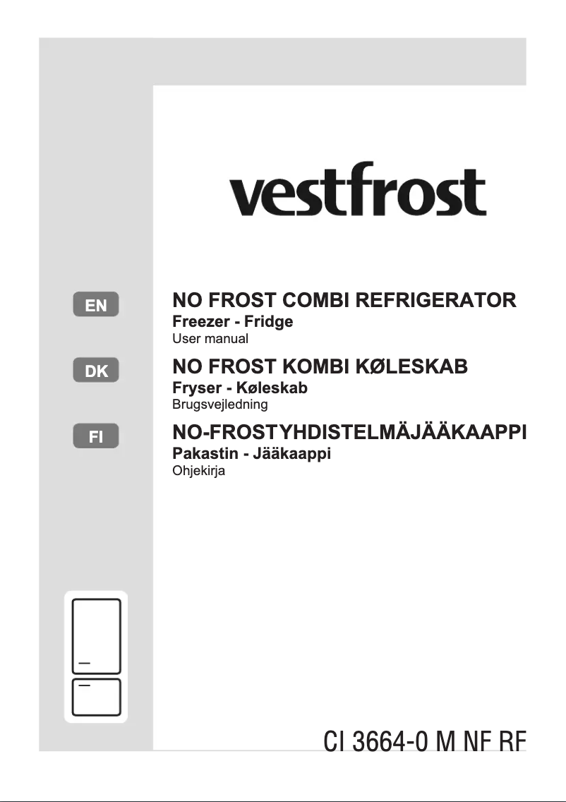 Page 1 of the manual User Manual Vestfrost CI 3664-0 M NF RF