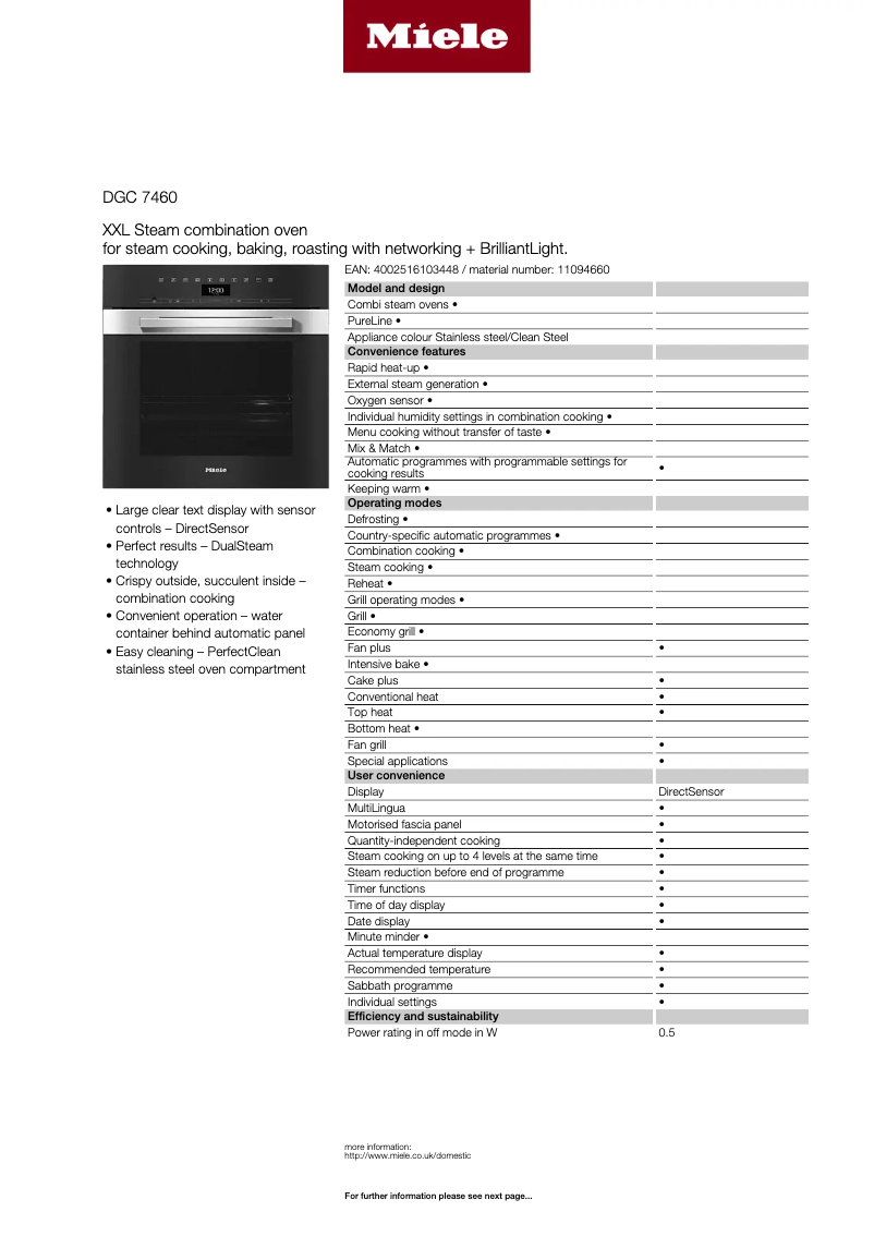 Image de la première page du manuel de l'appareil DGC 7460