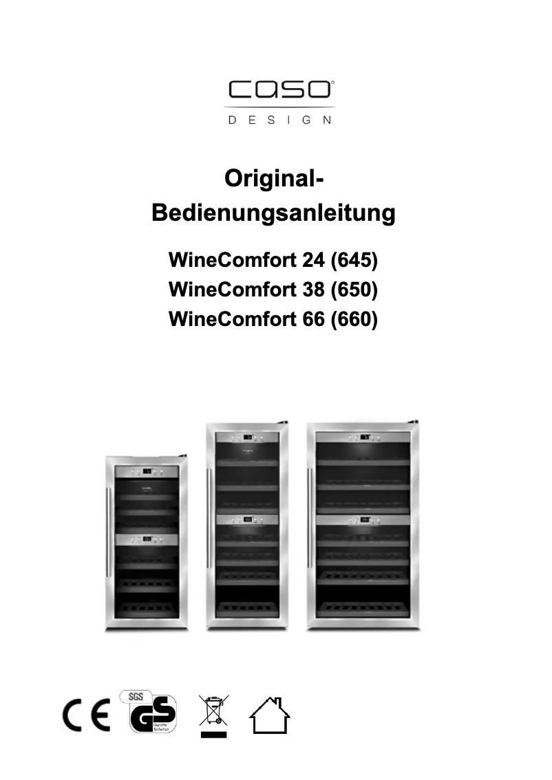 Página 1 del manual Manual de usuario Caso WineMaster 66
