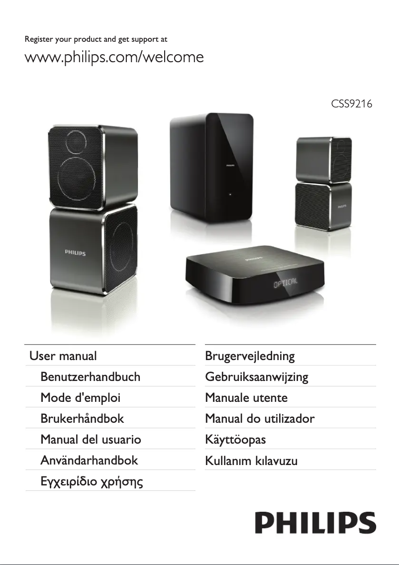 Page 1 de la notice Manuel utilisateur Philips Fidelio CSS9216