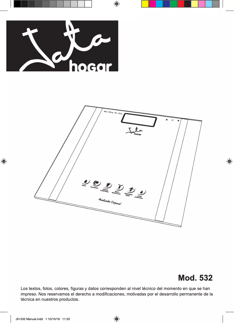 Page 1 de la notice Manuel utilisateur Jata 532