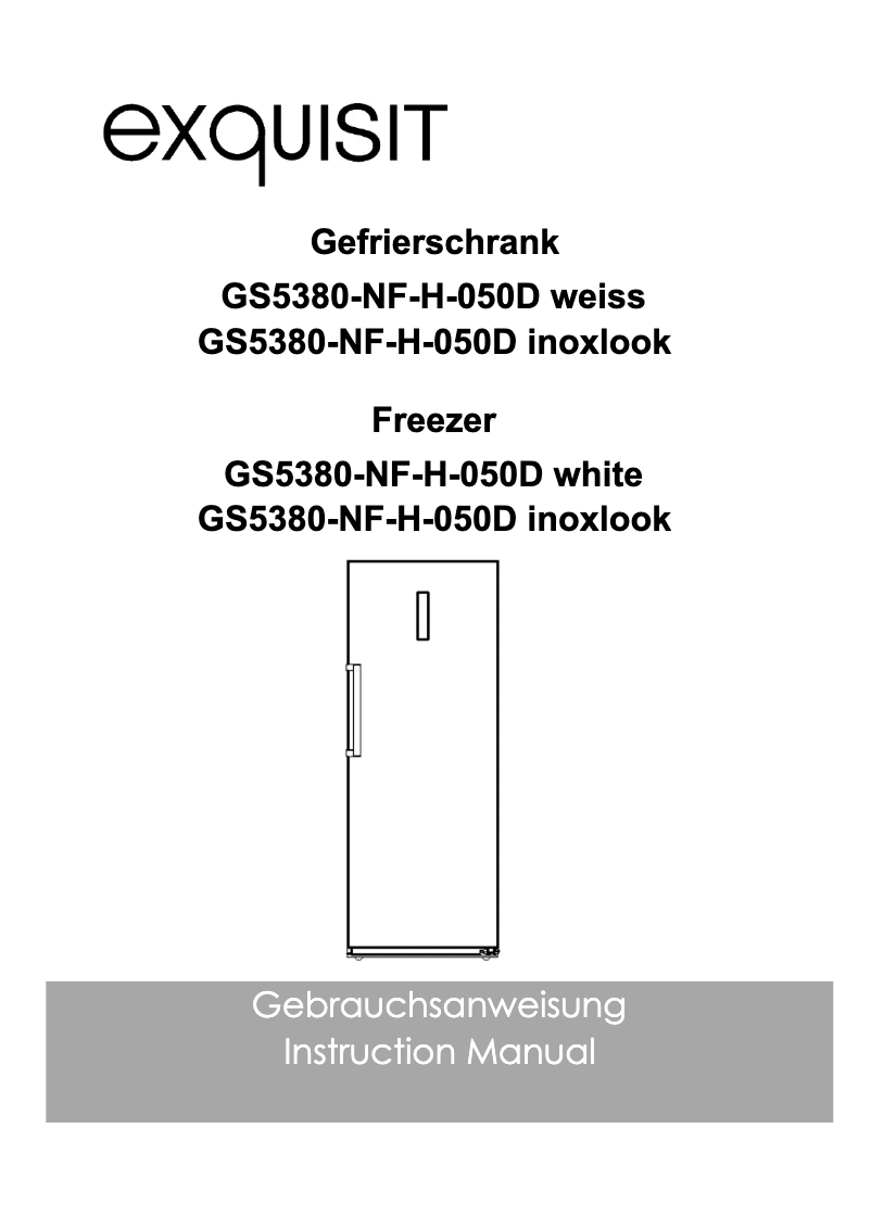 Page 1 de la notice Manuel utilisateur Exquisit GS5380-NF-H-050D