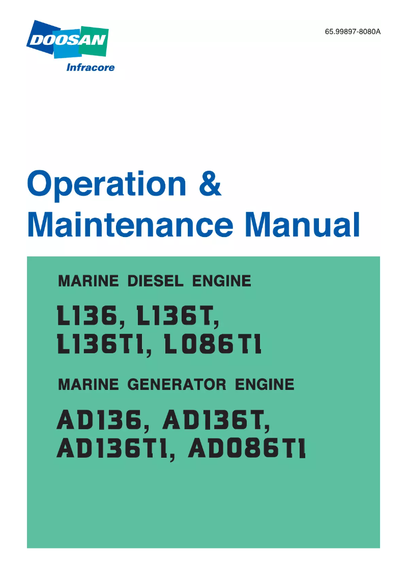 Page 1 of the manual User Manual Doosan AD086TI