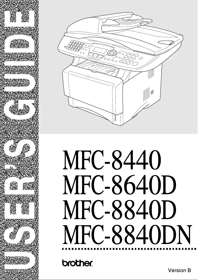 Image de la première page du manuel de l'appareil MFC-8640D