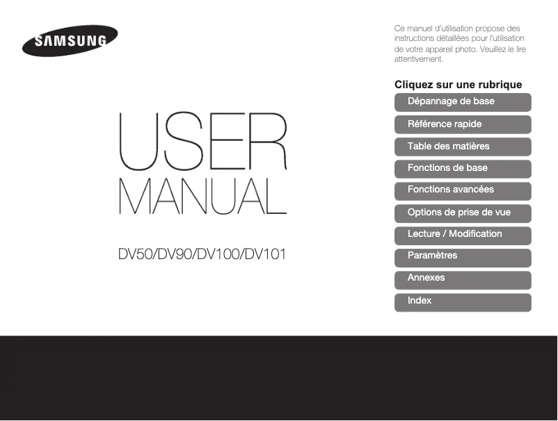 Page n°1 - Manuel utilisateur Samsung DV100