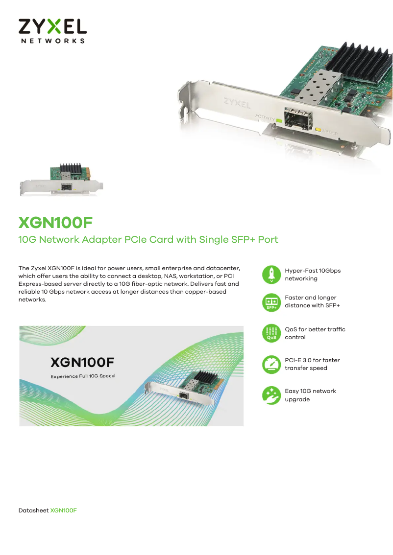 Page n°1 - Fiche technique ZyXEL XGN100F