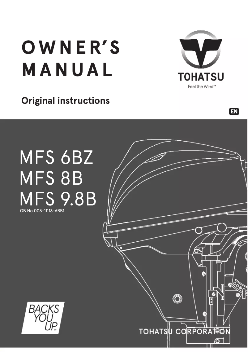 Página 1 del manual Manual de usuario Tohatsu MFS6BZ