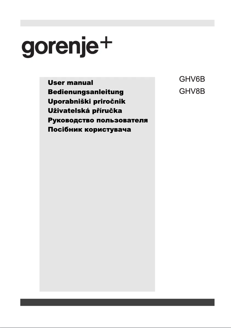 Imagen de la primera página del manual del dispositivo GHV8B