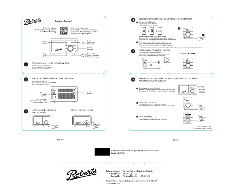 Page n°1 - Manuel utilisateur Roberts Revival Petite 2