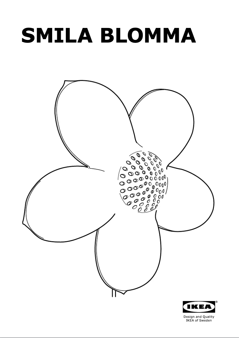 Image de la première page du manuel de l'appareil SMILA BLOMMA