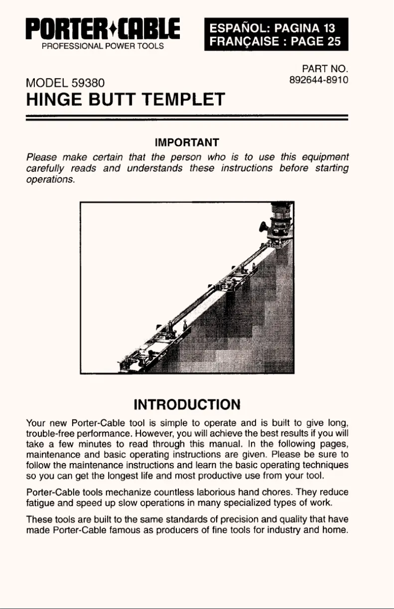 Image de la première page du manuel de l'appareil 59380