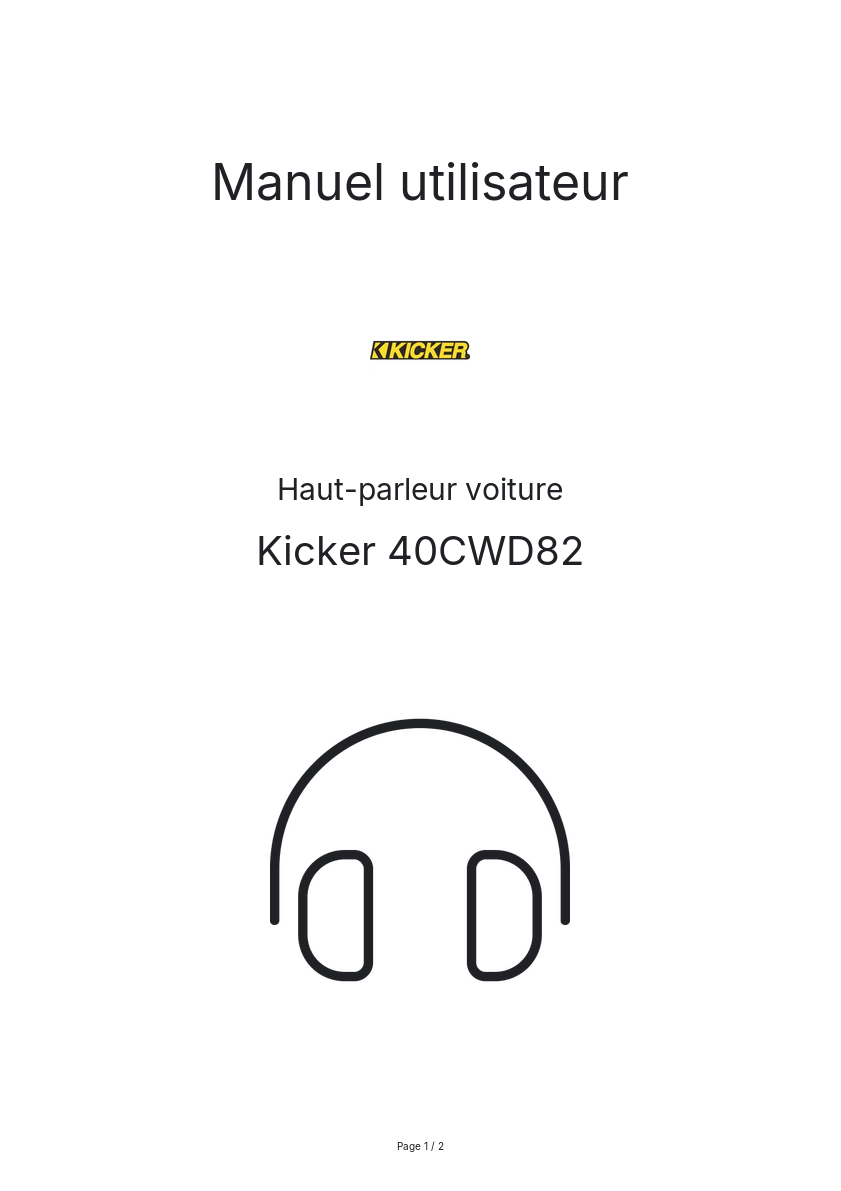 Image de la première page du manuel de l'appareil 40CWD82