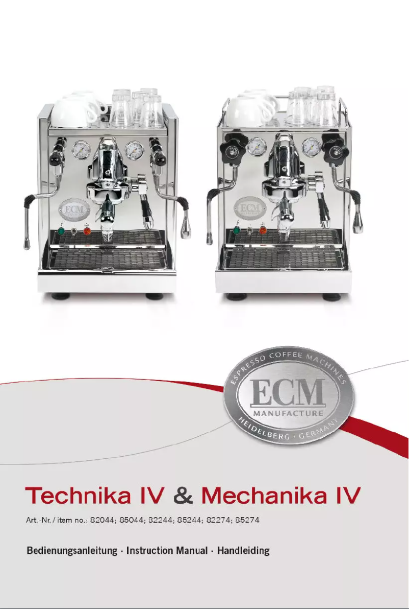 Page n°1 - Manuel utilisateur ECM Mechanika IV