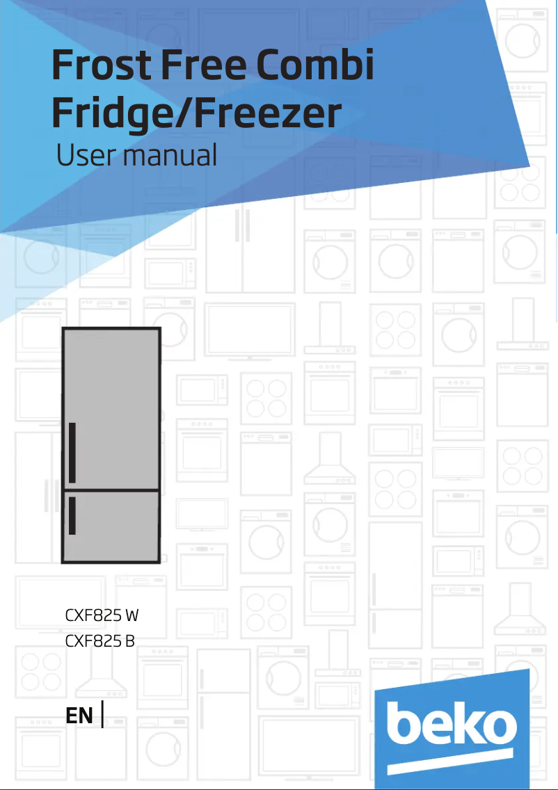 Page 1 de la notice Manuel utilisateur Beko CXF825B