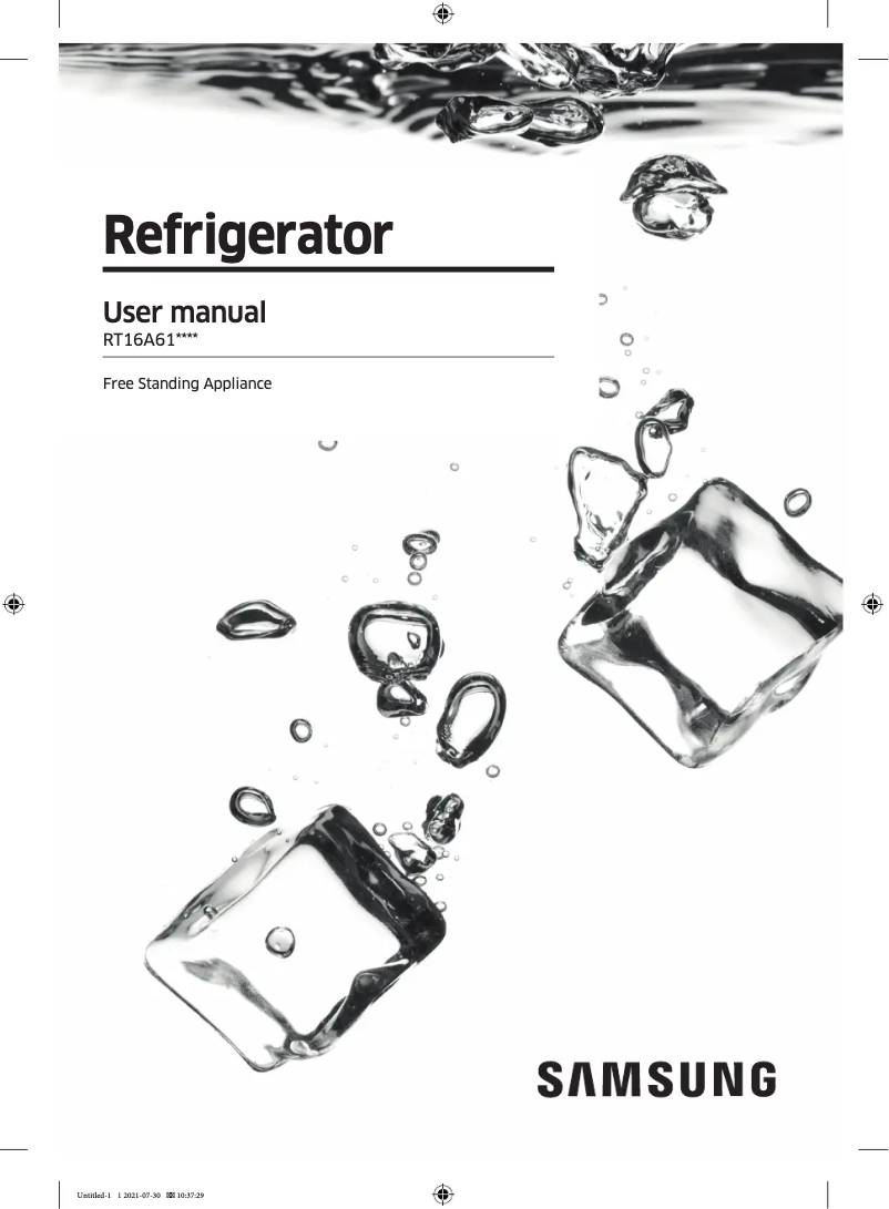 Page 1 de la notice Manuel utilisateur Samsung RT16A6195SR