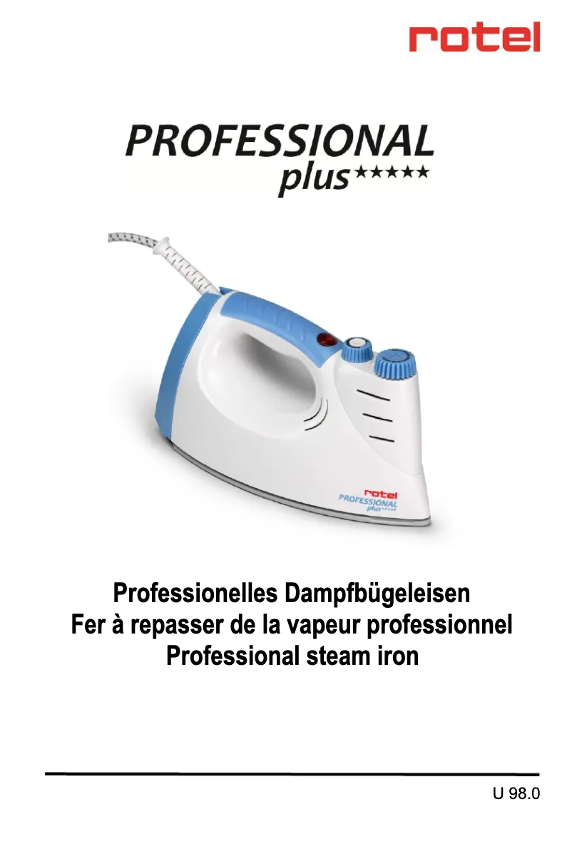 Image de la première page du manuel de l'appareil Professional plus