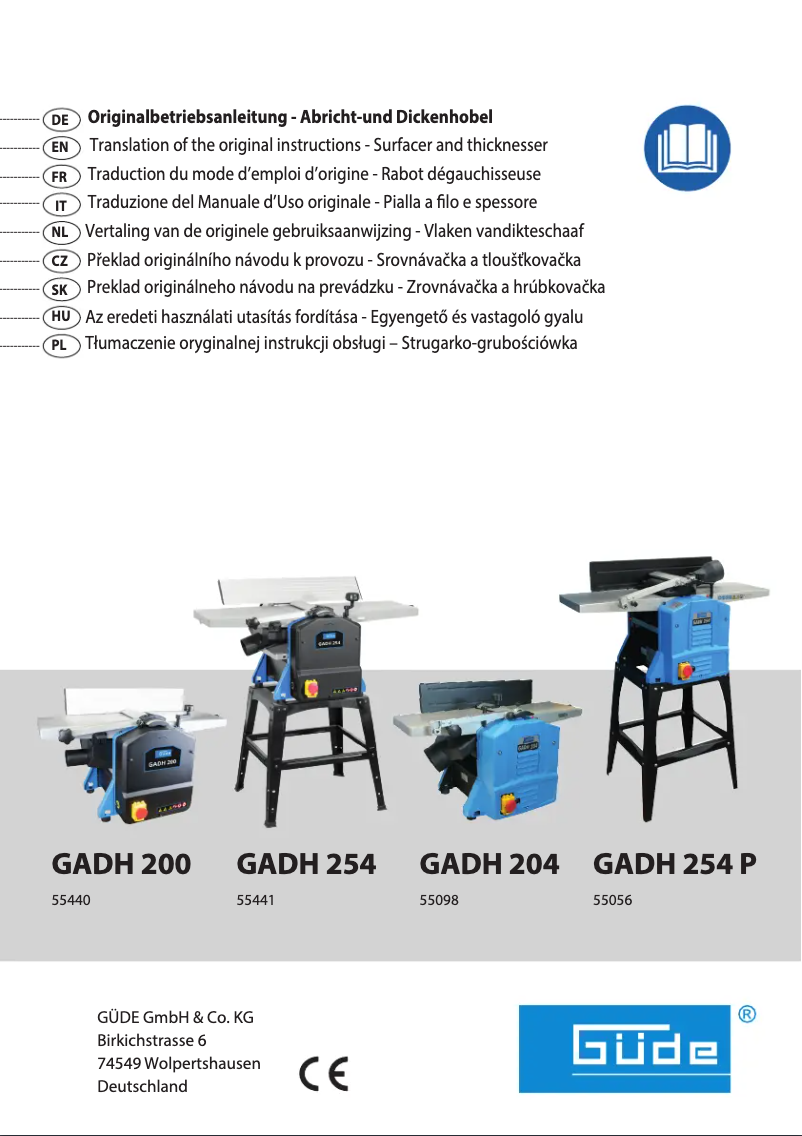 Page n°1 - Manuel utilisateur Güde GADH 254