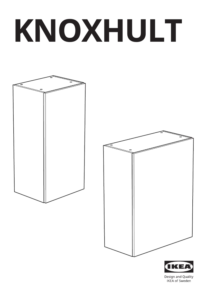 Imagen de la primera página del manual del dispositivo KNOXHULT 903.722.65