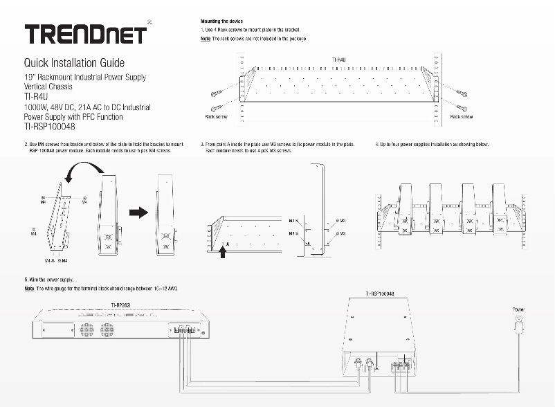 Page n°1 - Manuel utilisateur TRENDnet TI-R4U