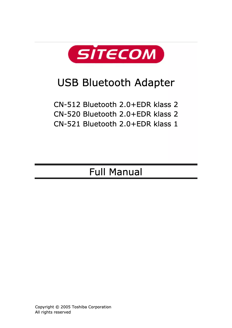 Page 1 de la notice Manuel utilisateur Sitecom CN-521