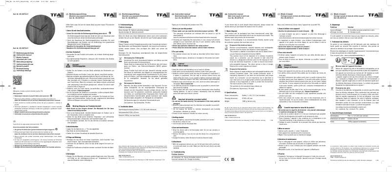 Page 1 de la notice Manuel utilisateur TFA 60.3070.01