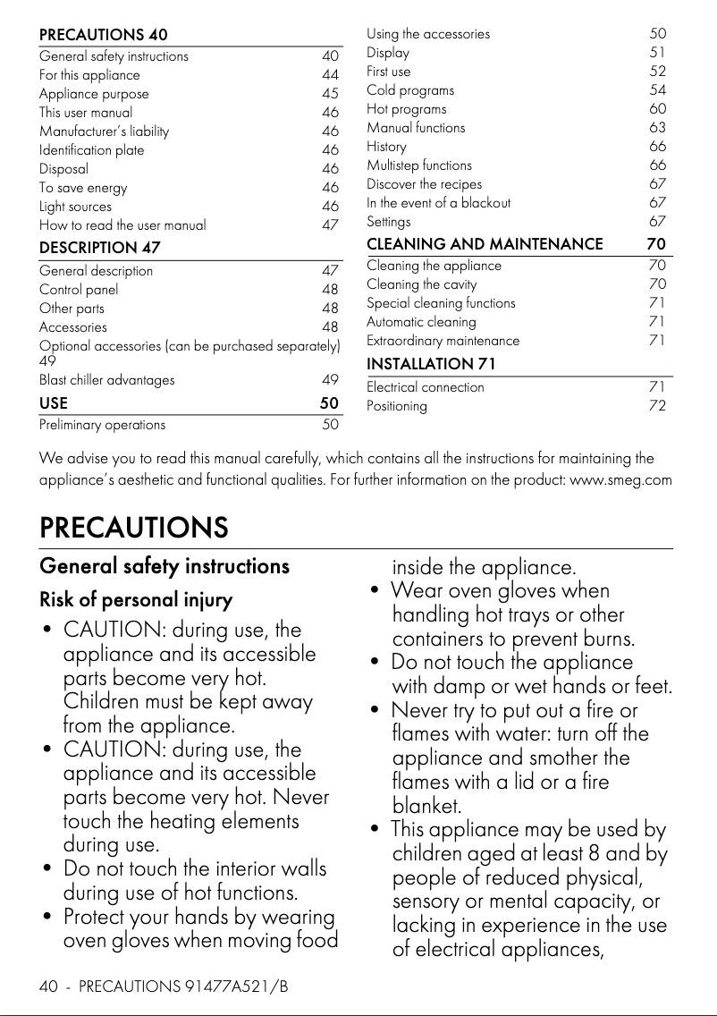 Image de la première page du manuel de l'appareil SBC4104B3