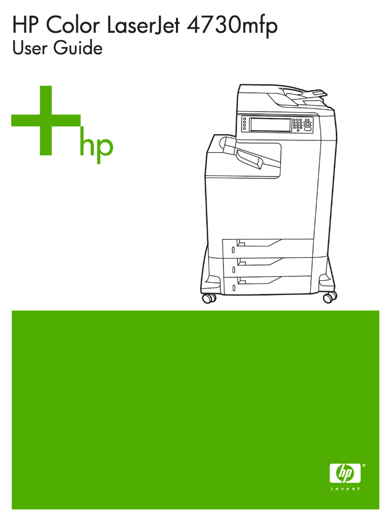 Image de la première page du manuel de l'appareil LaserJet 4730X