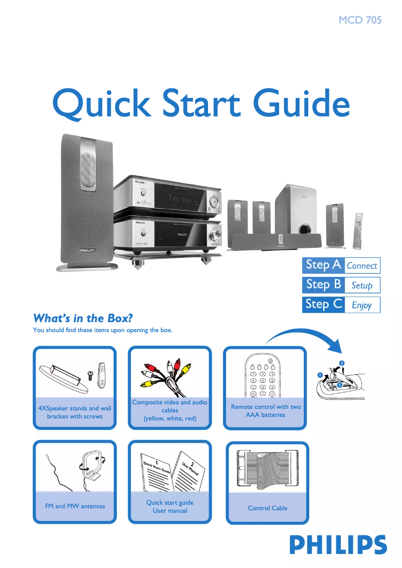 Imagen de la primera página del manual del dispositivo MCD705