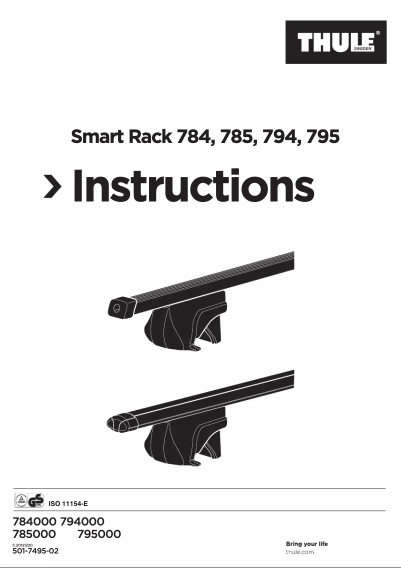 Page n°1 - Manuel utilisateur Thule SmartRack 1270