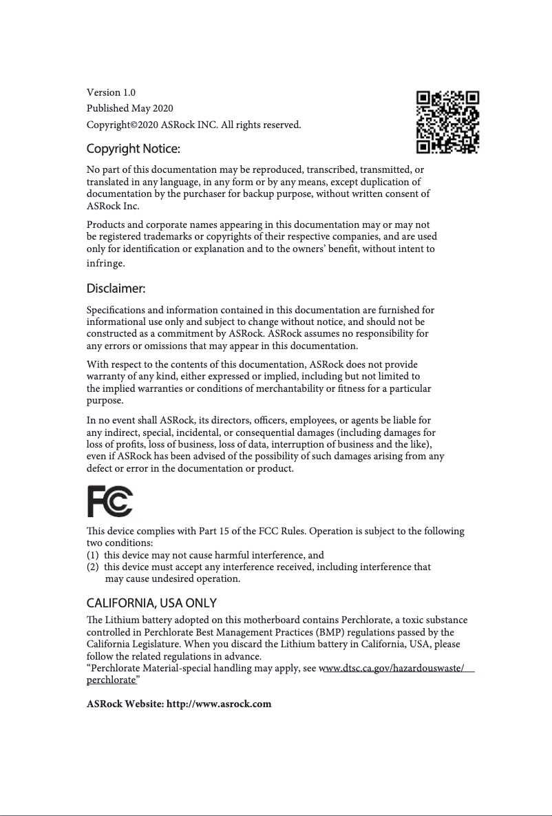 Image de la première page du manuel de l'appareil B550M/ac