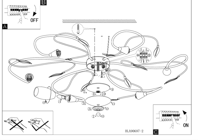 Page 1 de la notice Manuel utilisateur Eglo Gerbera 1