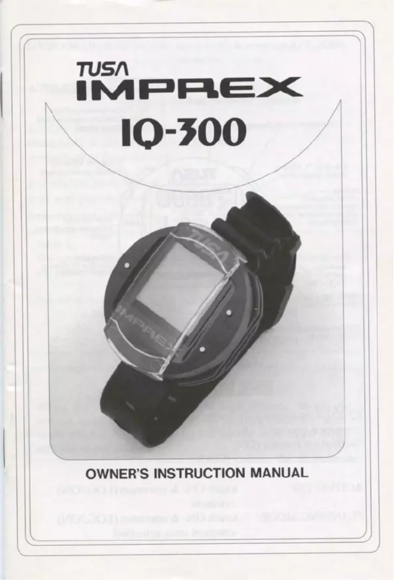 Page 1 de la notice Manuel utilisateur Tusa Imprex IQ-300