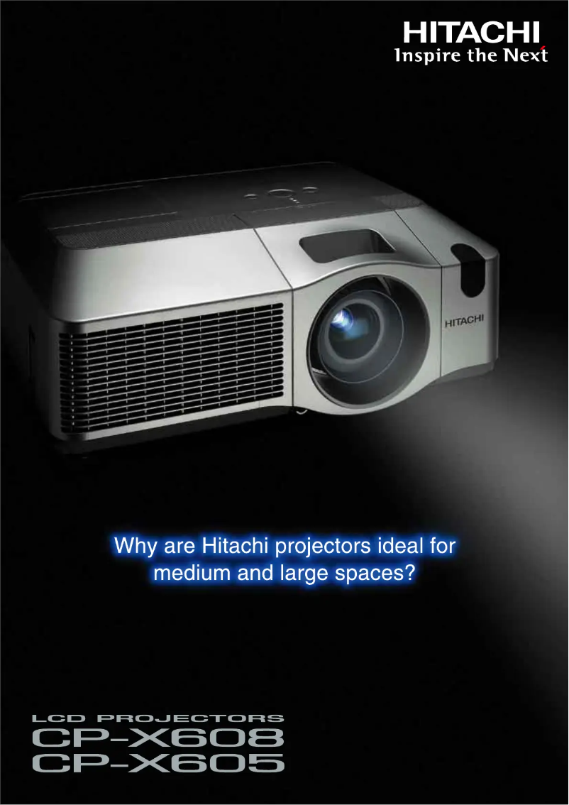 Page 1 de la notice Brochure Hitachi CP-X608W