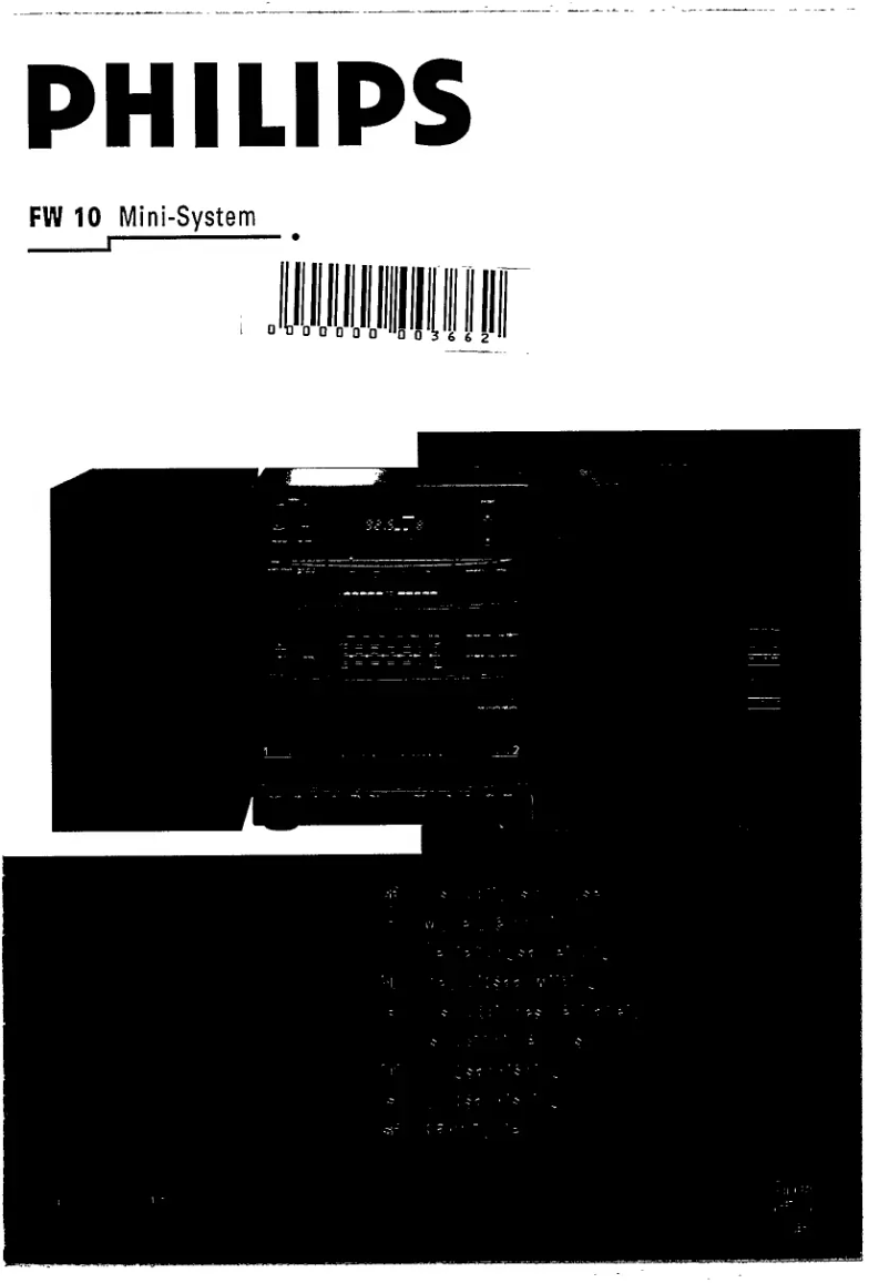 Page 1 de la notice Manuel utilisateur Philips FW10