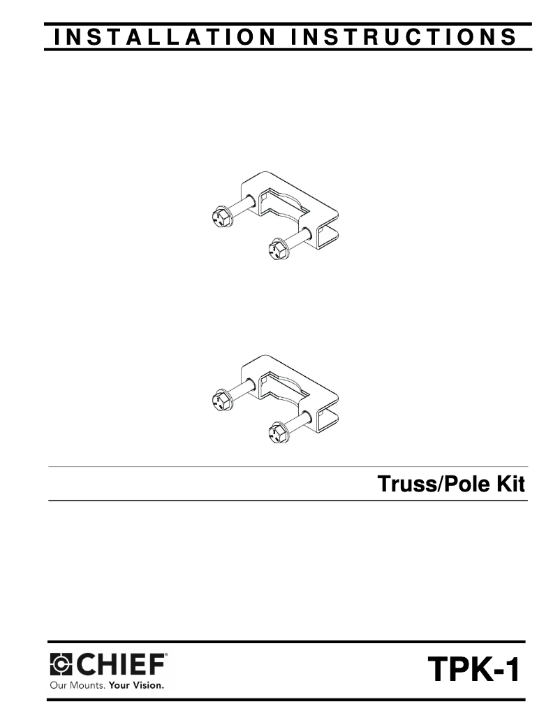 Página 1 del manual Manual de usuario Chief TPK1