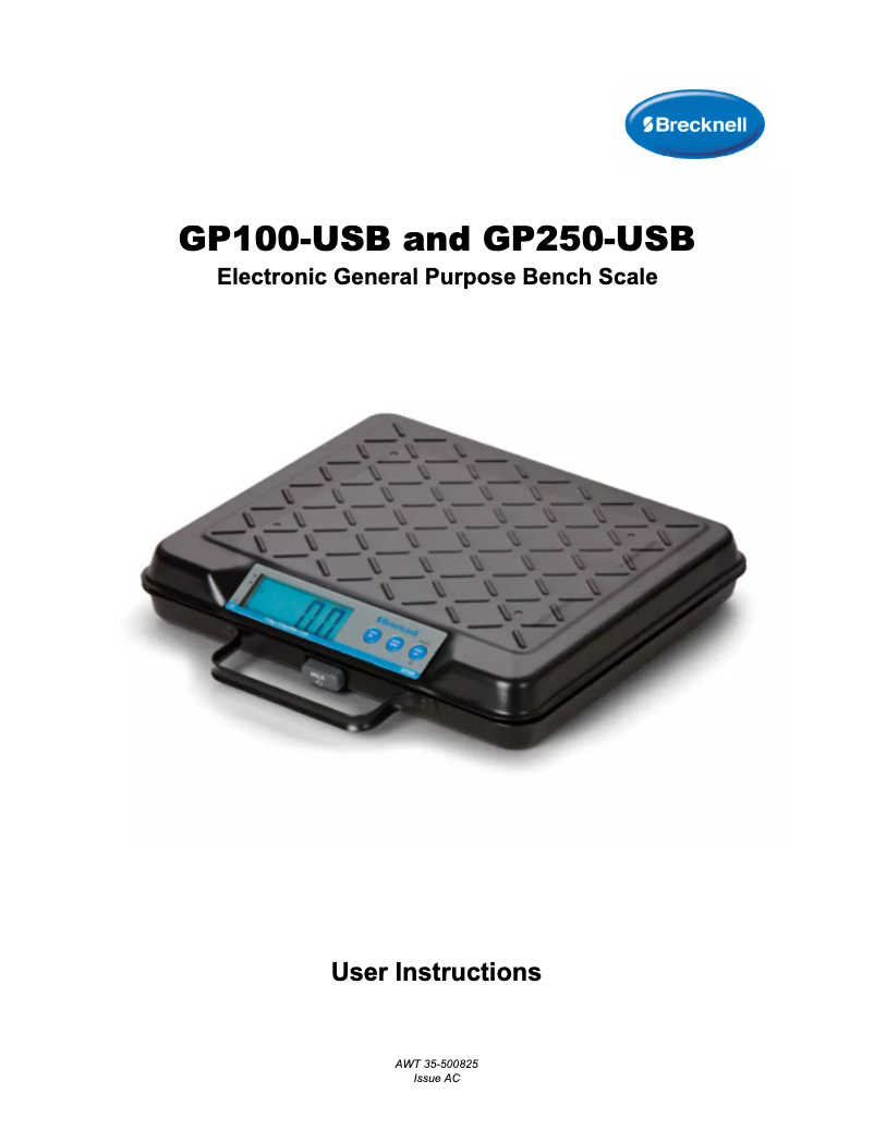 Image de la première page du manuel de l'appareil GP250-USB