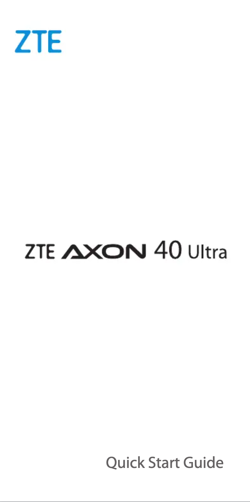 Image de la première page du manuel de l'appareil Axon 40 Ultra