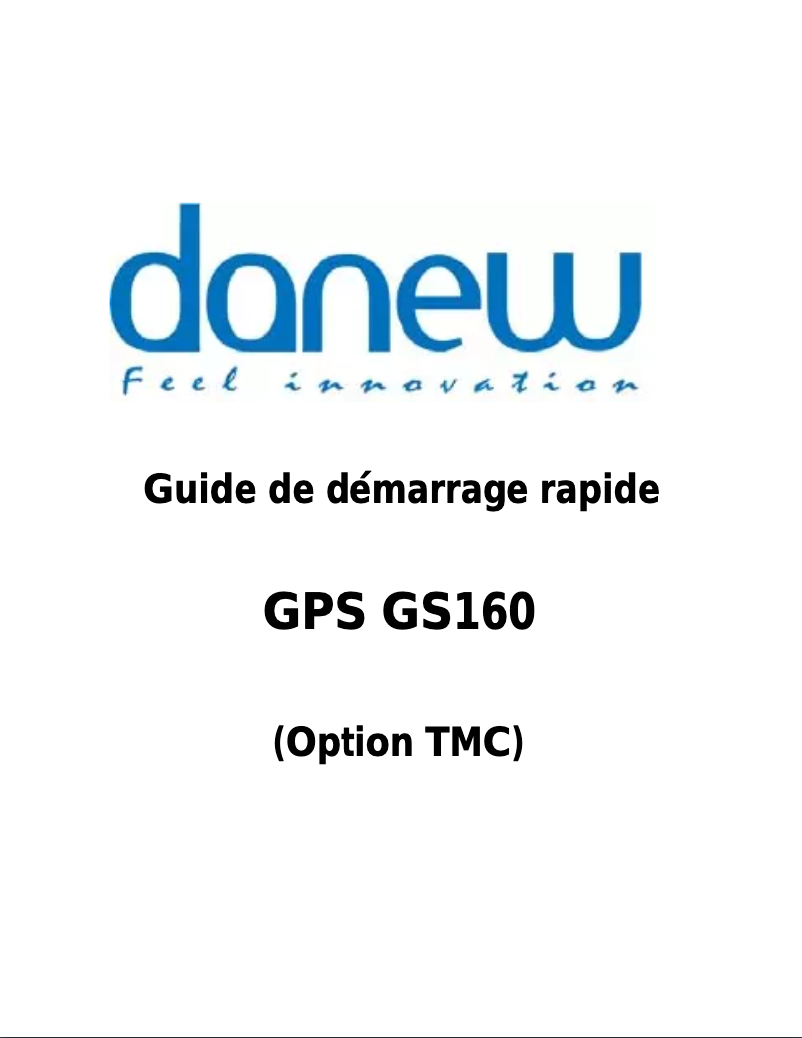 Image de la première page du manuel de l'appareil GPS GS160
