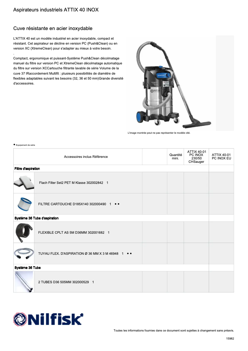 Image de la première page du manuel de l'appareil Attix 40-01 PC EC