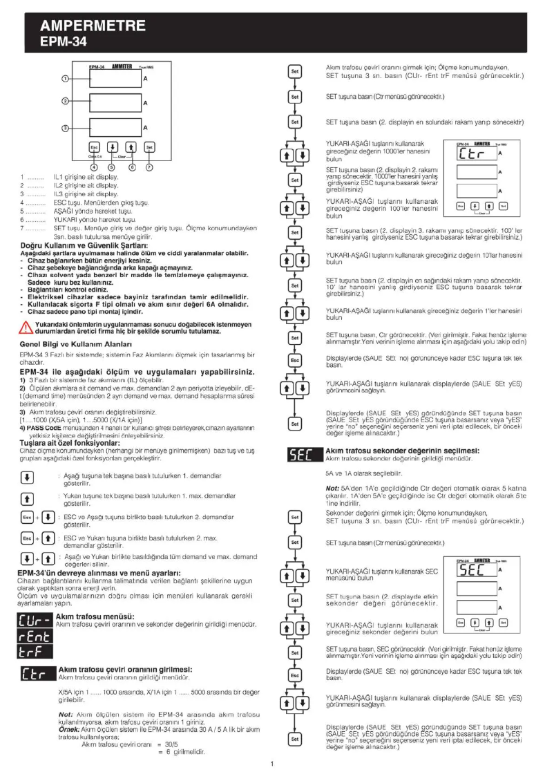 Page 1 de la notice Manuel utilisateur ENTES EPM-34-96
