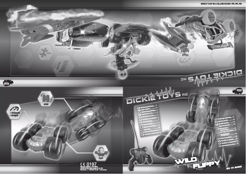 Page 1 de la notice Manuel utilisateur Dickie Wild Flippy