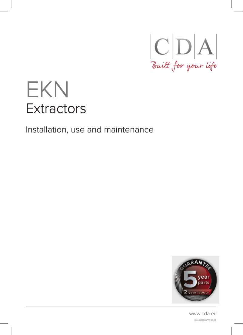 Page n°1 - Manuel utilisateur CDA EKN90SS